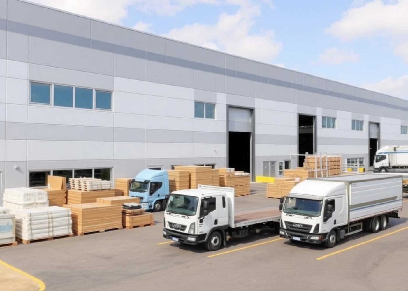 Centro de distribuição da Tubos Oliveira com estoque de materiais e frota própria